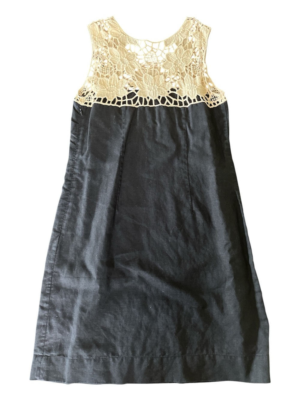 ANN TAYLOR LOFT Petites Lace Panel Dress Size Navy Blue Size 0P